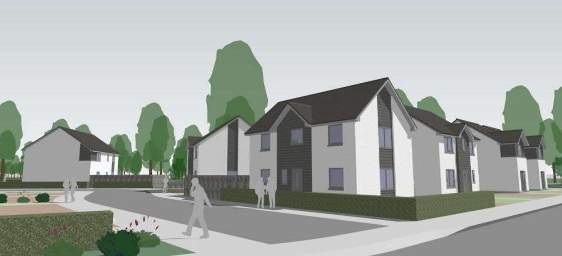 An artist's impression of some of the housing.