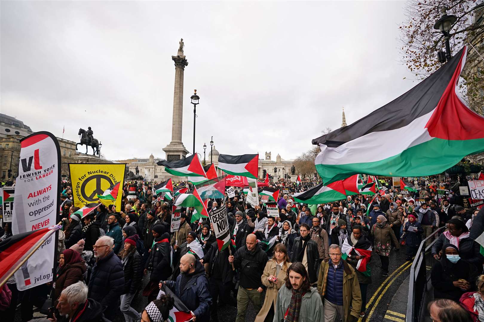 The march has been organised by the Palestine Solidarity Campaign (James Manning/PA)