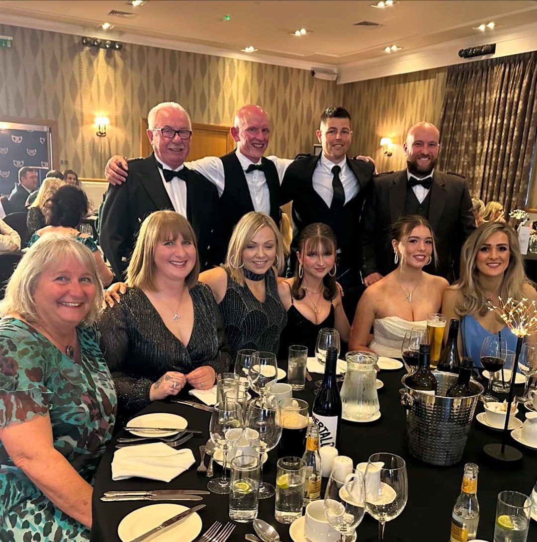 The Duirinish Pods and Bothy clan at the Inverness Scotland's Business Awards, On April 21. Pictured is: Ian Mackenzie, Michael Matheson, Ross Matheson, Iain Rusk, Morag Mackenzie, Margaret-Ann Matheson, Nikki Matheson, Lucy Matheson, Tegan Bruce and Hannah Rusk. Photo: Duirinish Pods and Bothy.