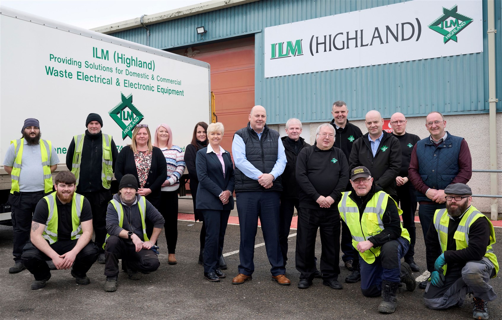 ILM Highland staff are celebrating their 30th anniversary, including (centre left) Sandra Ross, finance manager; and Martin Macleod, chief executive (centre right) with the ILM team.